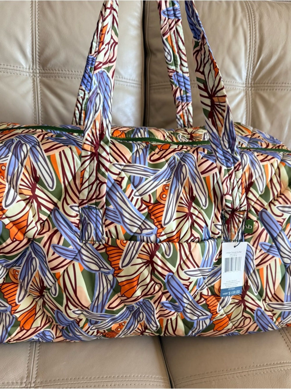 Vera Bradley Large Travel Duffel Bag in Ultralight Dragonfly, New R$159 - Picture 4 of 10